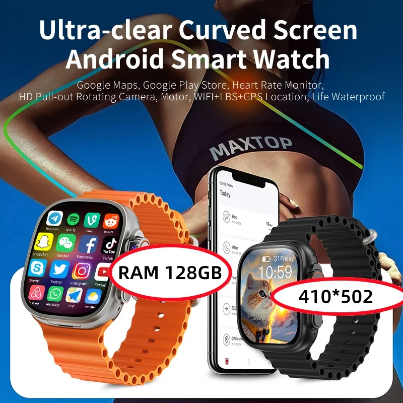 S9 Ultra 5G Android Smartwatch | 8GB RAM + 128GB ROM | Dual Camera | Video Call | Full Android Watch - Image 2