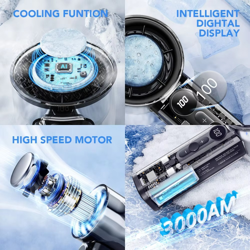 FAN.X05 High Speed Cooling Fan | 3000mAh Rechargeable | Digital Display | - Image 3