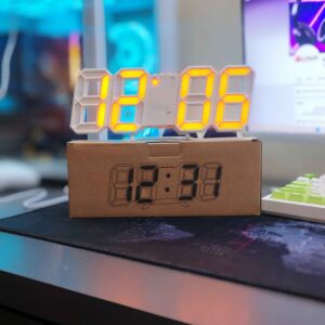 Digital LED Alarm Clock with Temperature Display