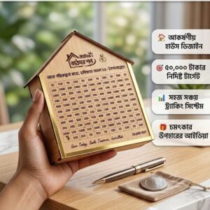 50,000 Taka House Design Money Saving Box | Savings Challenge Box